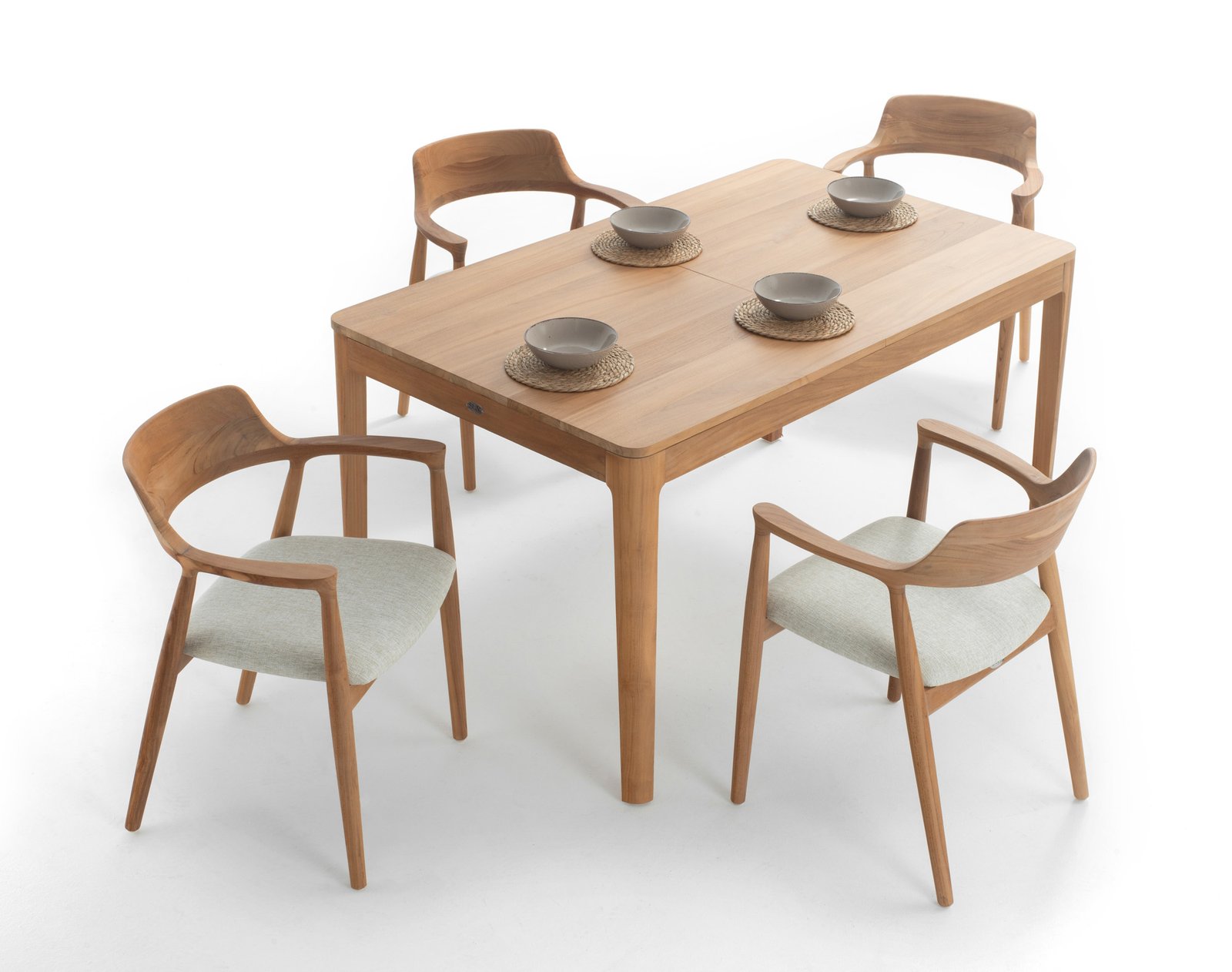 EXTENSION INDOOR DINING TABLE&HIROSHIMA CHAIR